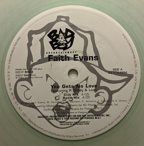 Faith Evans - You Gets No Love (12"", Single, Promo, Min)