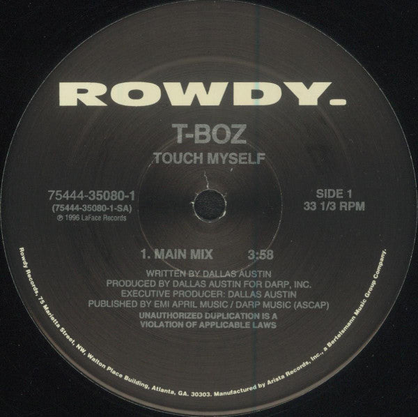 T-Boz - Touch Myself (12"")