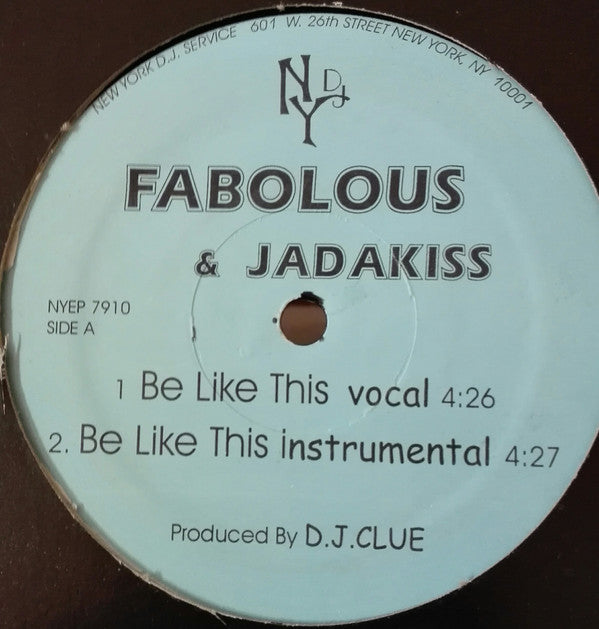 Fabolous  & Jadakiss - Be Like This (12"", Club)