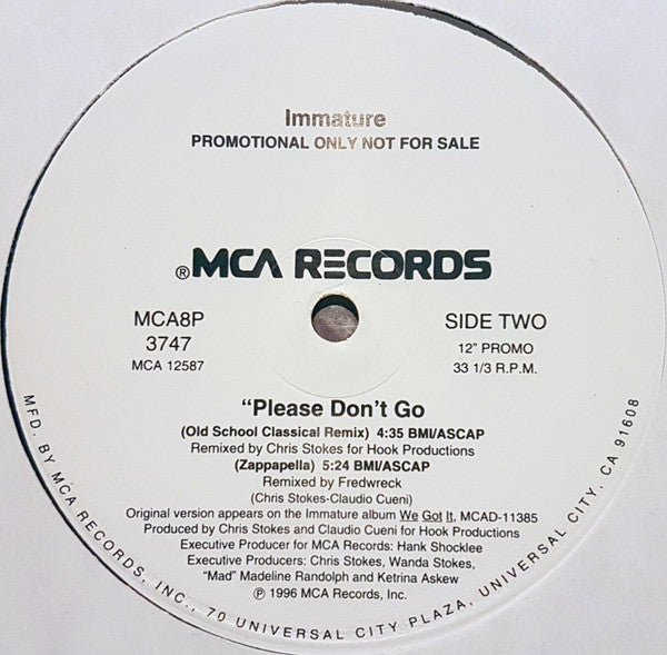 Immature - Please Don't Go (12", Promo)