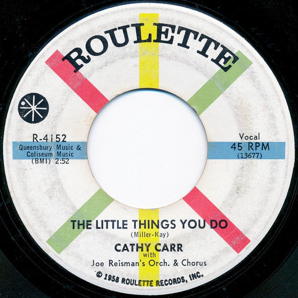 Cathy Carr - I'm Gonna Change Him / The Little Things You Do (7"", Single, Mono)