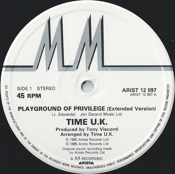 Time U.K. - Playground Of Privilege (12"")