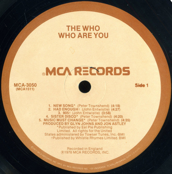The Who - Who Are You (LP, Album, Pin)