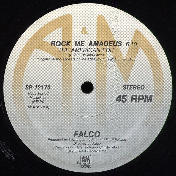 Falco - Rock Me Amadeus / Vienna Calling (12"")