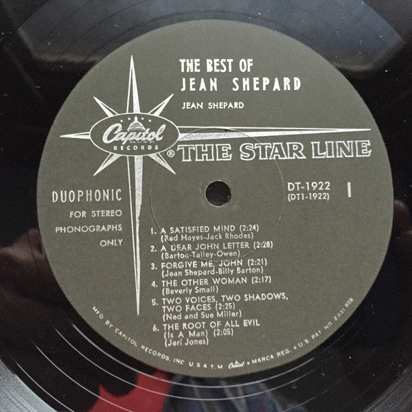 Jean Shepard - The Best Of Jean Shepard (LP, Comp)