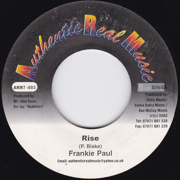 Frankie Paul / Lloyd Brown - Rise / Let Me Down Easy (7"", Single)