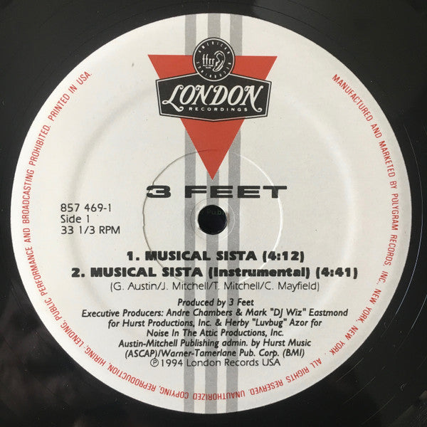 3 Feet - Musical Sista (12"")