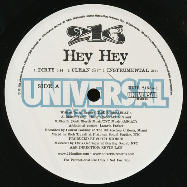 216 - Hey Hey / Like This Boi (12", Promo)