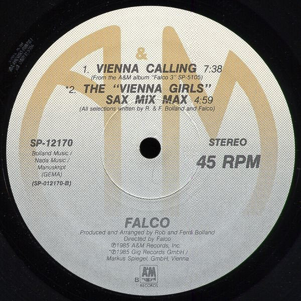 Falco - Rock Me Amadeus / Vienna Calling (12"")