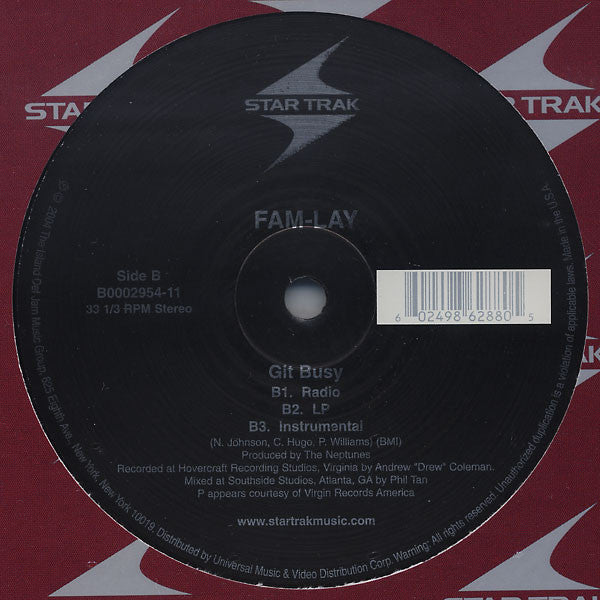 Fam-Lay - Fresh N Drivin’ / Git Busy (12"")