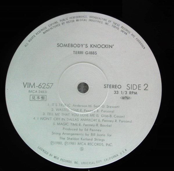Terri Gibbs - Somebody's Knockin' (LP, Album, Promo)