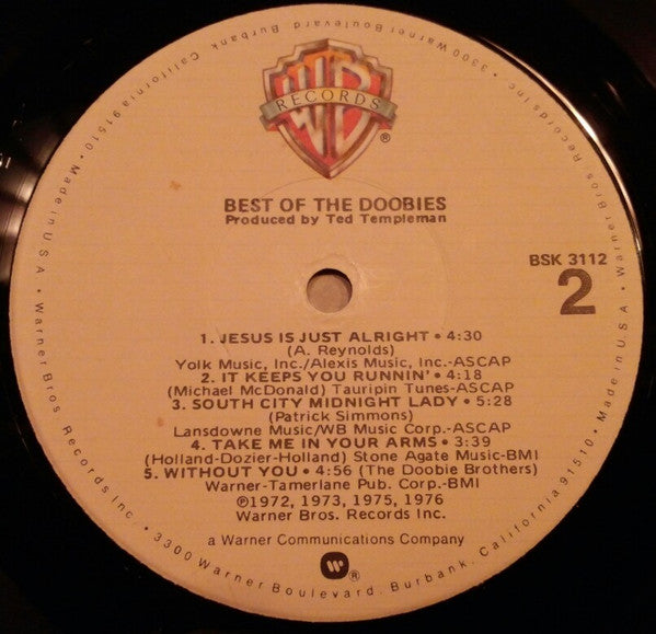 The Doobie Brothers - Best Of The Doobies (LP, Album, Comp, RE, Jac)