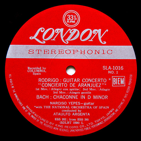 Joaquín Rodrigo - Concerto De Aranjuez(LP, Album, Comp, Gat)
