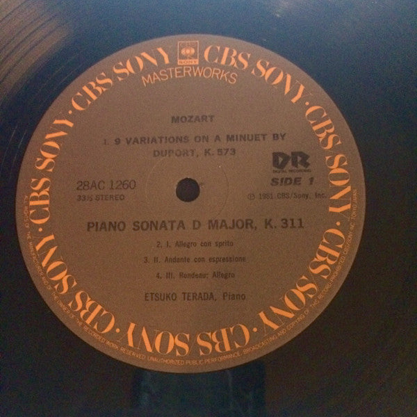 Etsuko Terada - Mozart Chopin (LP, Comp, Mas)