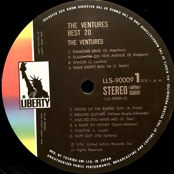 The Ventures - Best 20 (LP, Album, Comp)