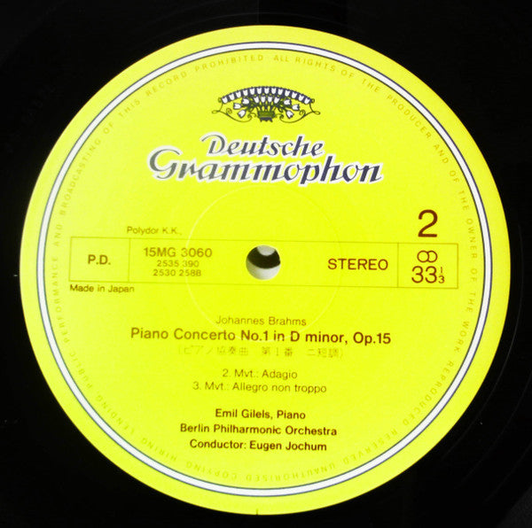 Johannes Brahms - Piano Concerto No.1(LP, Album, RE)