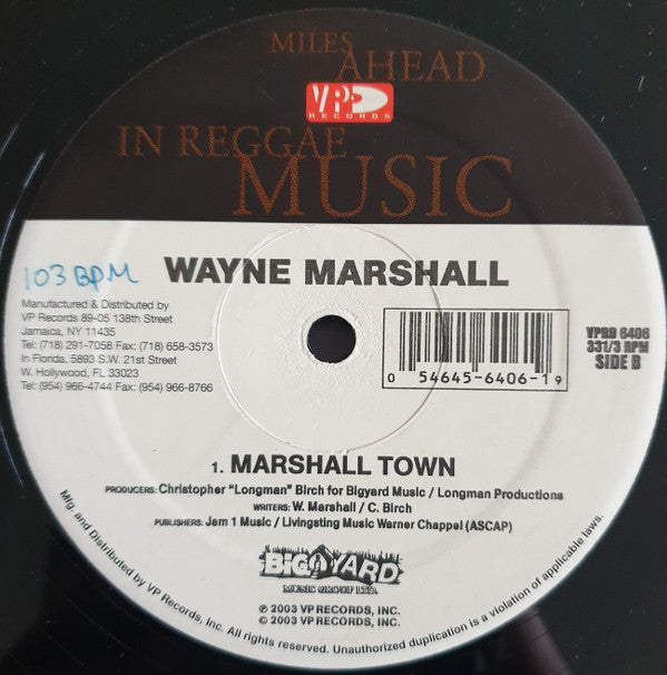 T.O.K. / Wayne Marshall - She's Hot / Marshall Town (12"")
