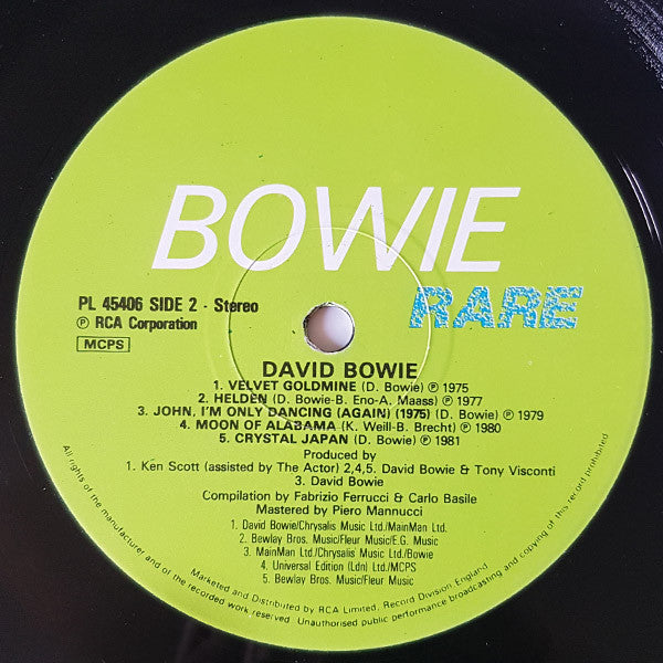 Bowie* - Rare (LP, Comp)