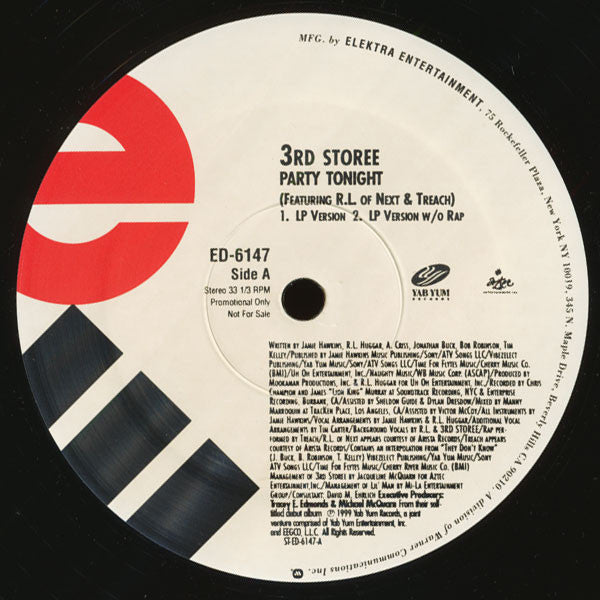 3rd Storee - Party Tonight (12"", Promo)