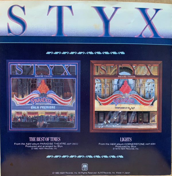Styx - The Best Of Times (7"")
