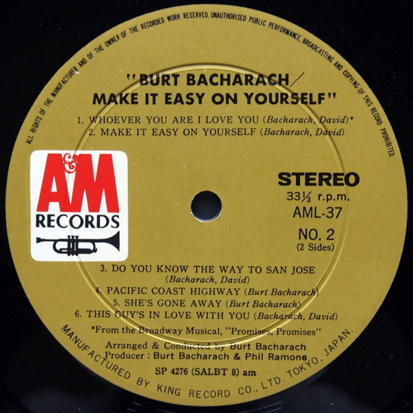 Burt Bacharach - Make It Easy On Yourself (LP, Album)