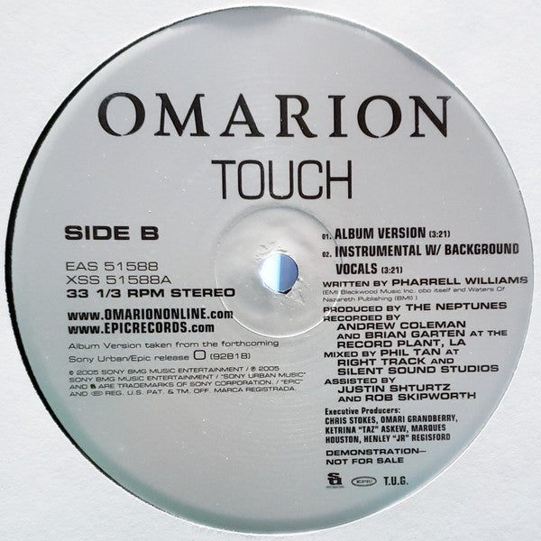 Omarion - Touch (12"", Promo)