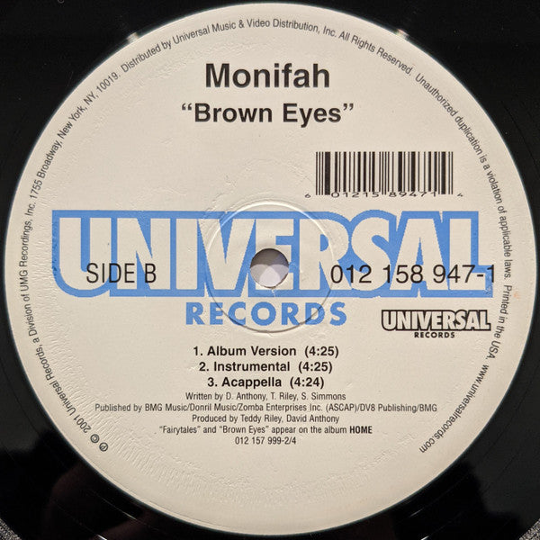 Monifah - Fairytales / Brown Eyes (12"")