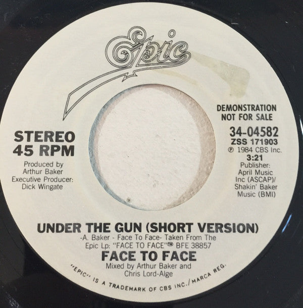 Face To Face (3) - Under The Gun (7"", Promo)