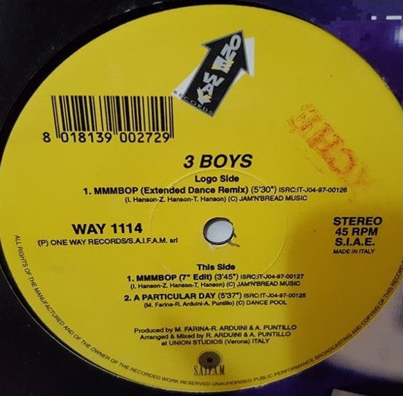 3 Boys (2) - Mmmbop (12"")