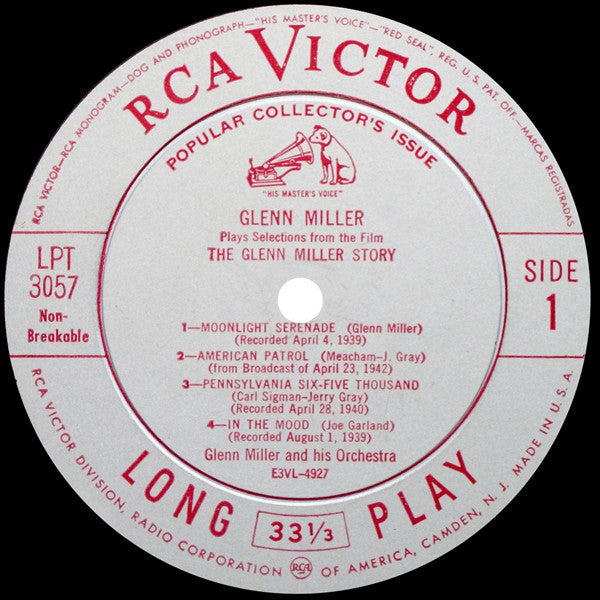 Glenn Miller - Glenn Miller Plays Selections From The Film ""The Glenn Miller Story"" (10"", Comp)