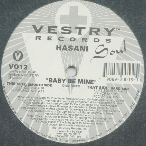 Hasani - Baby Be Mine (12"")