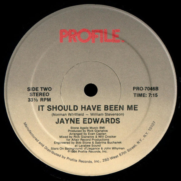 Jayne Edwards - Determination / It Should Have Been Me (12")