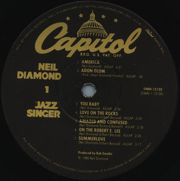 Neil Diamond - The Jazz Singer (Original Songs From The Motion Picture) (LP, Album, Win)