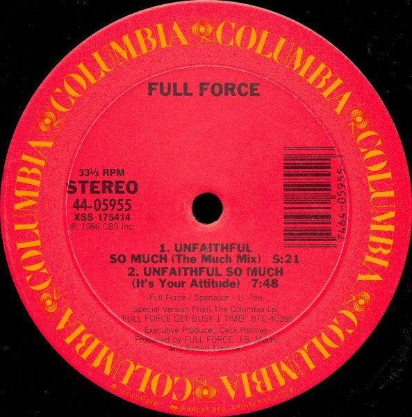 Full Force - Unfaithful So Much (12")