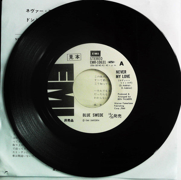 Blue Swede - Never My Love (7", Promo)
