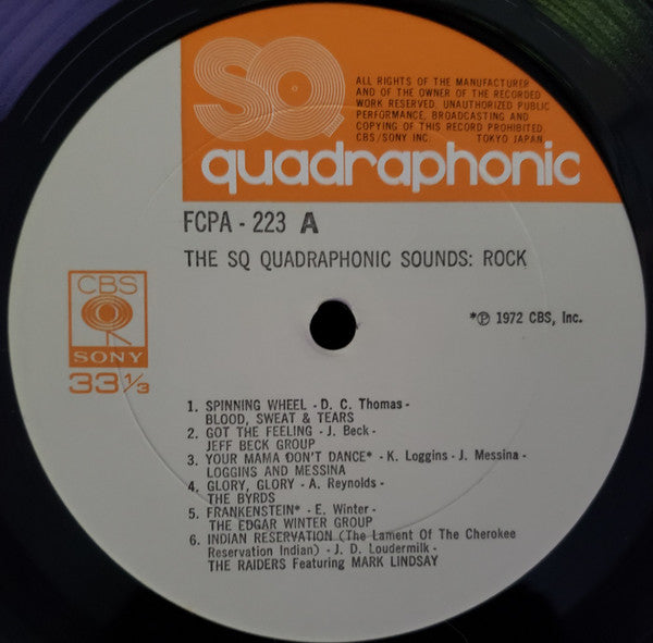 Various - The SQ Quadraphonic Sounds : Rock (LP, Comp, Quad, Club, SQ)