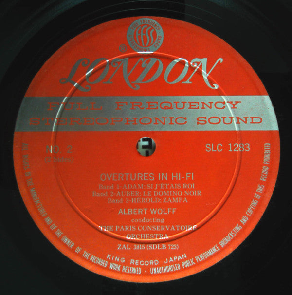 Albert Wolff ∙ Paris Conservatoire Orchestra* - Overtures In Hi-Fi (LP)