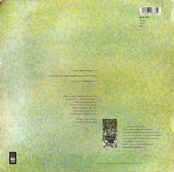 A Man Called Adam - I Want To Know (12"")