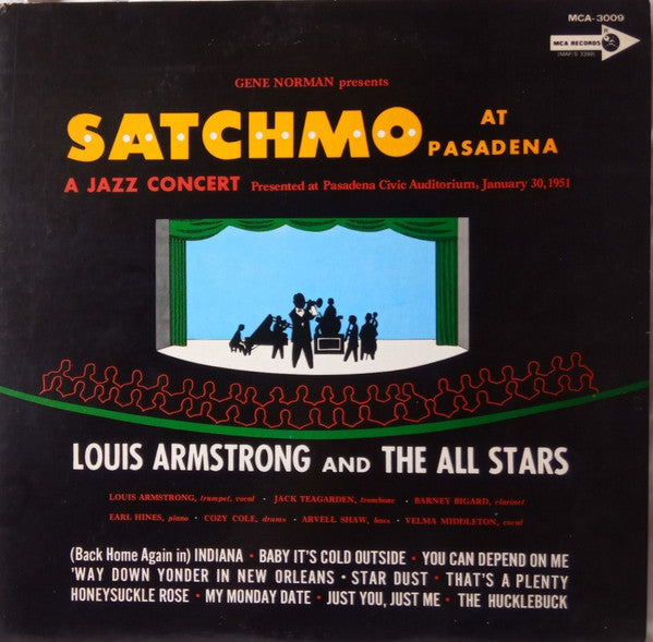 Louis Armstrong And His All-Stars - Satchmo At Pasadena(LP, Mono, RE)