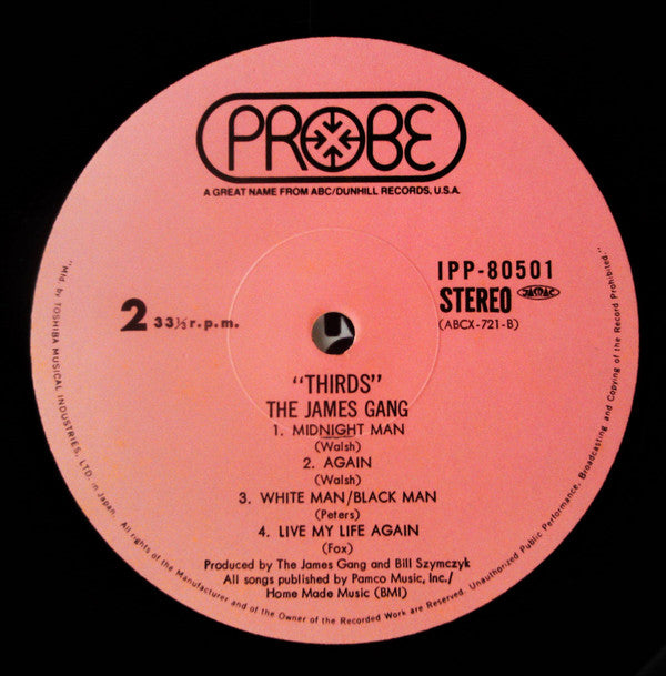James Gang - Thirds (LP, Album)