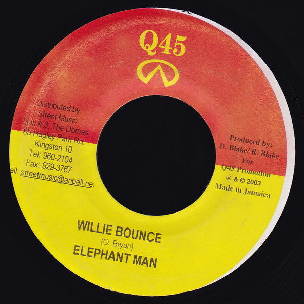 Elephant Man - Willie Bounce (7")