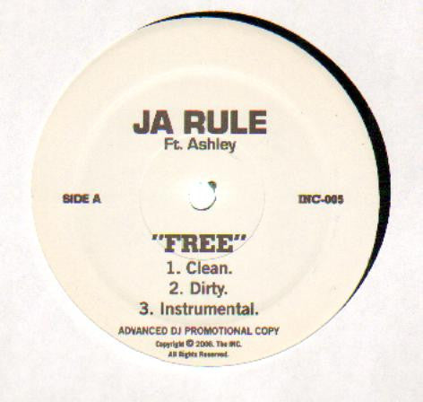 Ja Rule Ft. Ashley (13) - Free (12"", Promo)