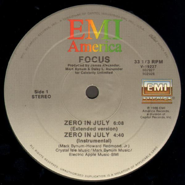 Focus (8) - Zero In July (12"")