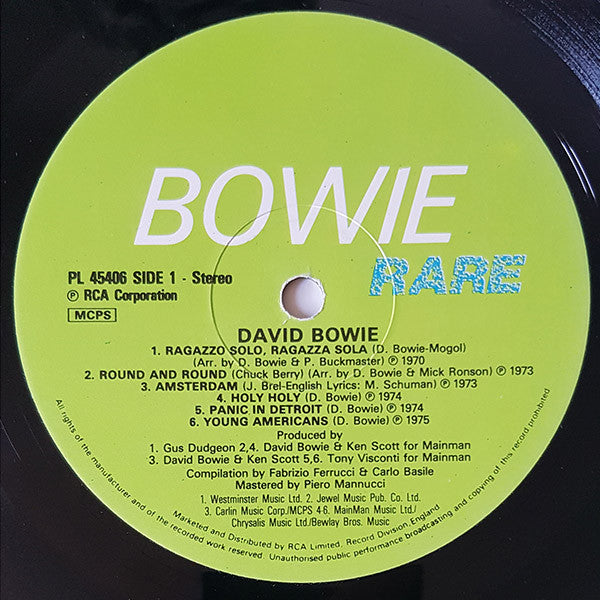Bowie* - Rare (LP, Comp)