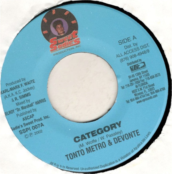 Tanto Metro & Devonte - Category (7"")