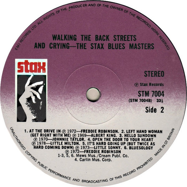 Various - Walking The Back Streets And Crying - The Stax Blues Mast...