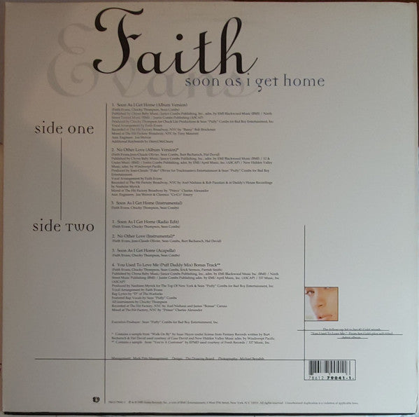 Faith Evans - Soon As I Get Home (12"", Single)