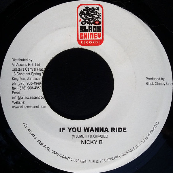 Sizzla / Nicky B - Hot Like Fire / If You Wanna Ride (7", Ltd)