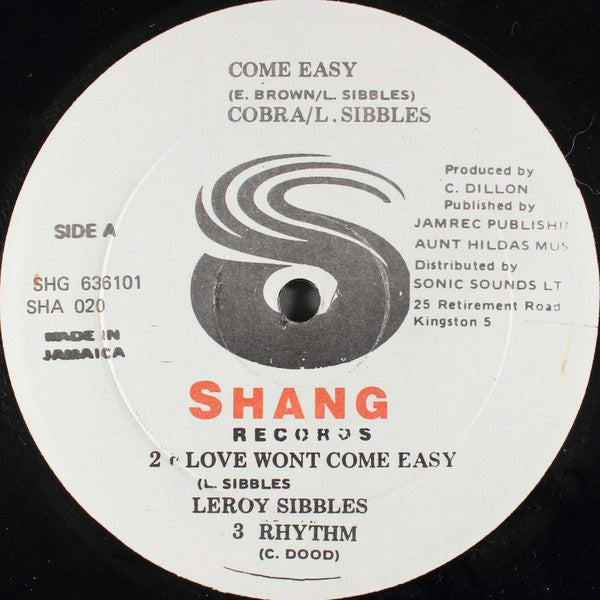 Mad Cobra - Come Easy / Get Close / Girl You Are My Everything(12")