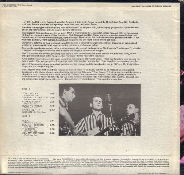 The Kingston Trio* - Tom Dooley (LP, Comp)